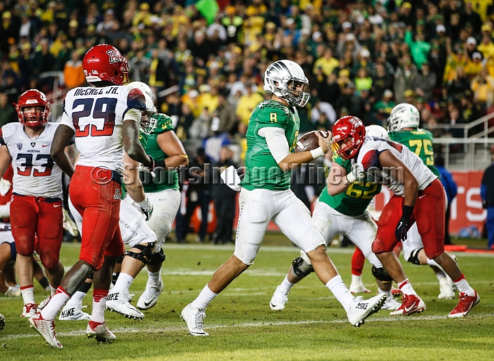 2014P12FB-033.JPG - Dec 5, 2014; Santa Clara, CA, USA; Arizona Wildcats against the Oregon Ducks before the Pac-12 Championship game at Levi's Stadium. Dec 5, 2014; Santa Clara, CA, USA; Oregon Ducks against the Arizona Wildcats before the Pac-12 Championship game at Levi's Stadium. 