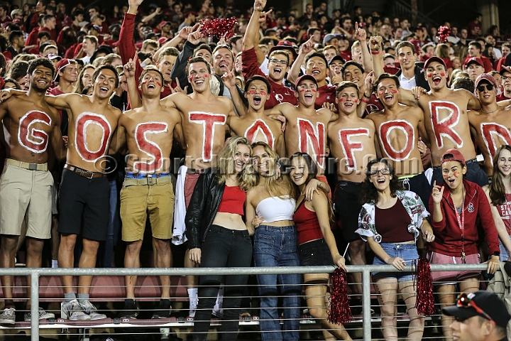 20181006StanfordUtah-012.JPG - Oct. 6, 2018; Stanford, CA.; Stanford fans react during an NCAA football game between the Stanford Cardinal and the Utah Utes at Stanford Stadium. Utah defeated Stanford 40-21. 